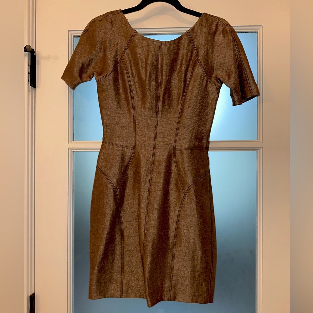 EVER gold scuba inspired dress. Size S.